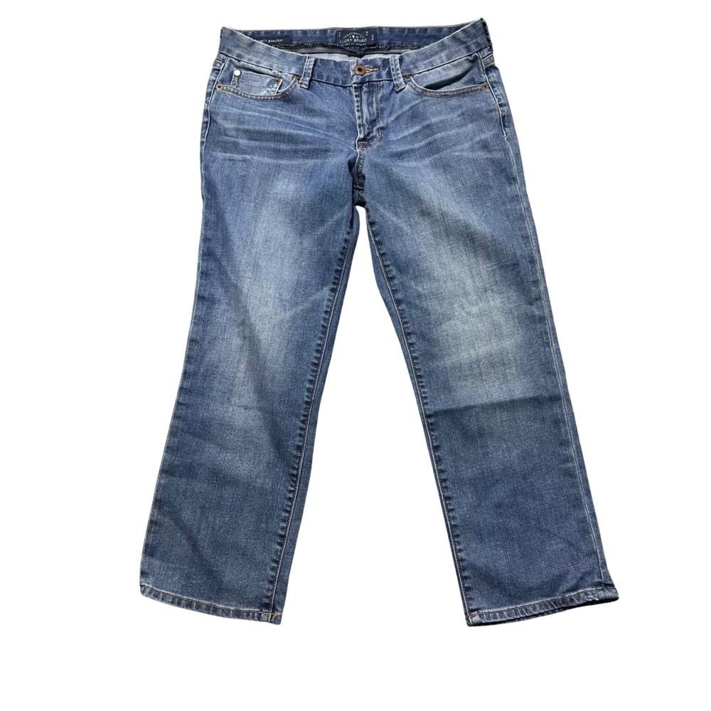 Lucky Brand Sweet Jean Crop Flap Women Blue Denim Jeans‎ Size 6 29